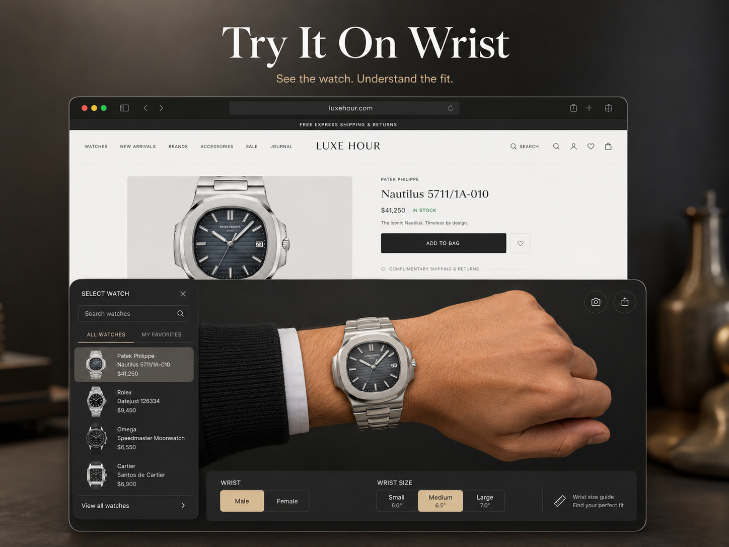 Try It On: Bringing the In-Store Watch Experience Online